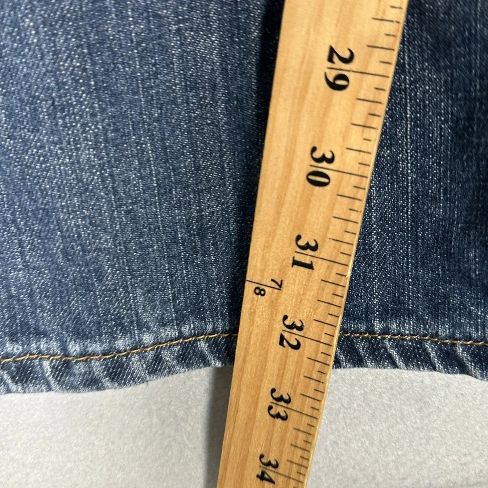 Levis 527 Jeans Mens 38X32 Blue Slim Bootcut Western Cowboy Rodeo Distressed